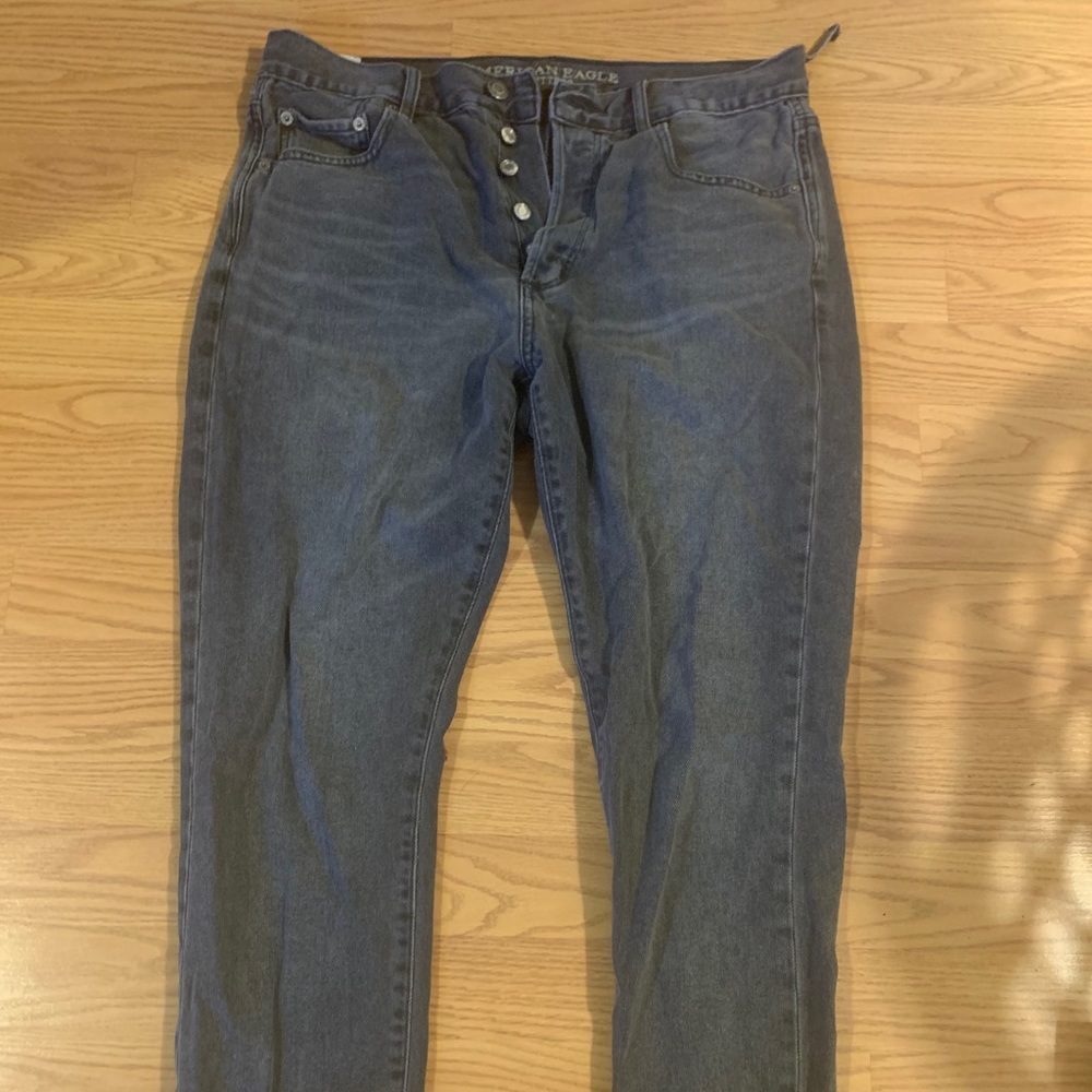 American eagle hi rise black girlfriend jeans